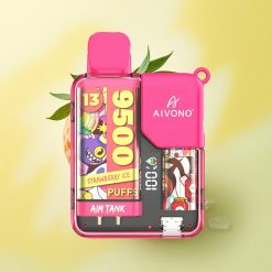 Aivono Aim Tank 9500 Glace à la Fraise 18ml 650mAh 5% Nicotine