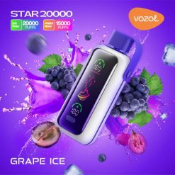 VOZOL Vape Store - VOZOL STAR 20000 glace aux raisins BZ689